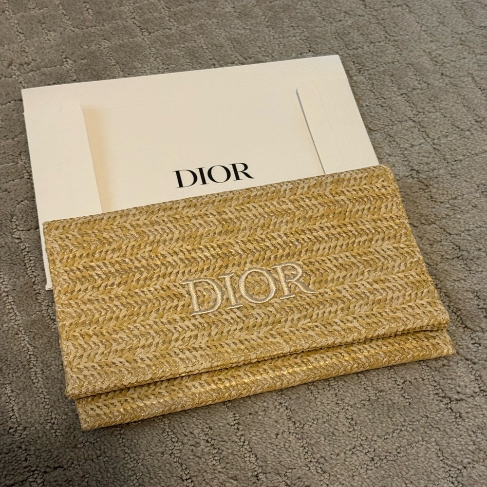 Dior Raffia Clutch
